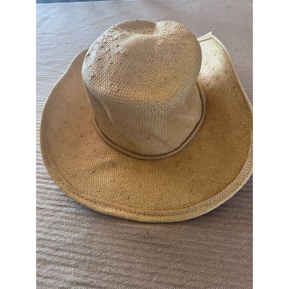 Shady Brady Unisex Cowboy Hat L Beige Western Summer Casual - Picture 6 of 8